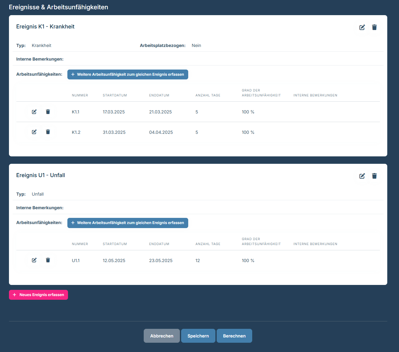 Einfache Fallerfassung 2